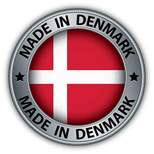 Made in Denmark Round Metal 0.75" Lapel Pin Hat Shirt Pin Tie Tack Pinback3
