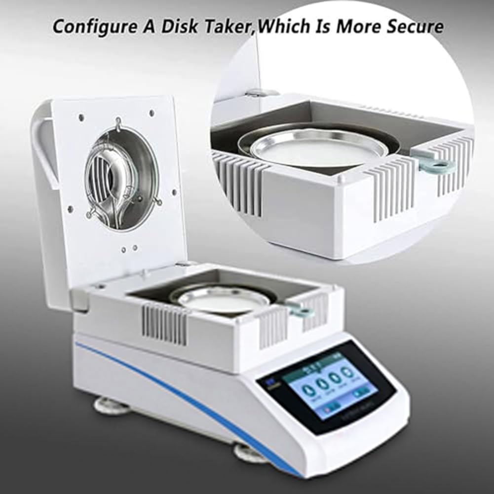 Medidor Electrónico De Humedad, Analizador De Humedad Halógeno, con Pantalla Táctil, 2 Modos De Secado, Interfaz RS232, para Pruebas De Humedad Rápidas Y Precisas En Laboratorios