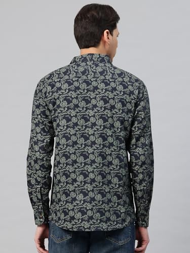 Image of Majestic Man Men's Stylish Floral Print Slim Fit Casual Shirt - Pure Cotton| Full Sleeve | Trendy & Comfortable