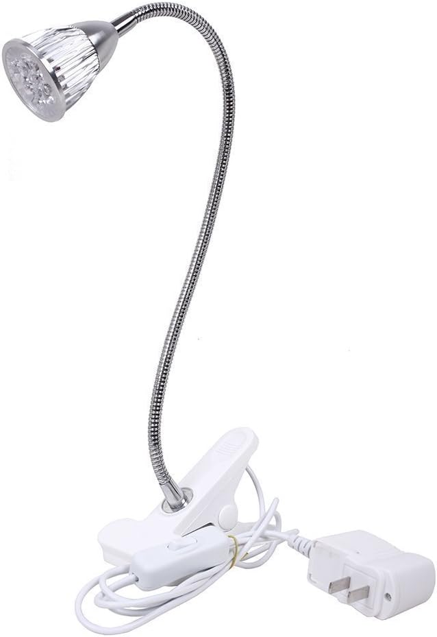 LED Grow Light, Hgrope 5W LED Clip Desk Lamp Clamp Flexible Neck 360 Degree for Hydroponic Garden Greenhouse
