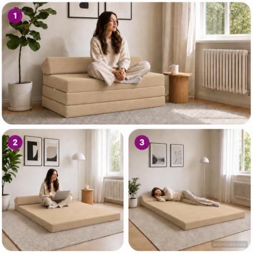 Sofá cama plegable para resolver la falta de espacio en pisos 4