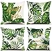 Set di 4 Cuscini Divano Moderni Cotone Biancheria Decorativo Copricuscini Divano 45x45 cm tropicale estate Le foglie