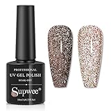 REFLECTIVE SHINY GEL POLISH: Sie erhalten 1* Brauner Glitzer-Gel-Politur, die unter dem Blitzlicht reflektieren kann, und Sie werden von diesen Effekten erstaunt sein. Es gibt zwei attraktive Effekte, einen normalen Effekt bei natürlichem Licht und einen schimmernden Disco-Effekt bei dunklem Licht. Nicht nur für den Alltag, sondern auch für alle Arten von Partys Attraktive und unterschiedliche Effekte, die Sie überraschen werden. Unterschiedliche Effekte je nach Licht und Winkel!