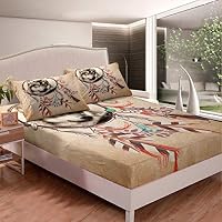 Set di biancheria da letto per letto king size, 3 pezzi, motivo: tartaruga marina e tartaruga marina