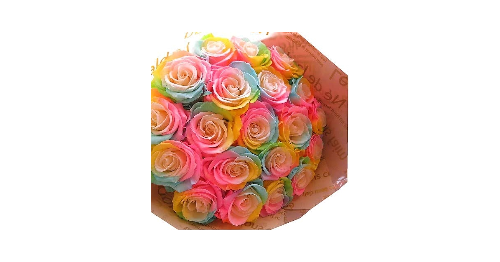 Amazon｜レインボーローズ 花束 プリザーブドフラワー バラ 30本 花束