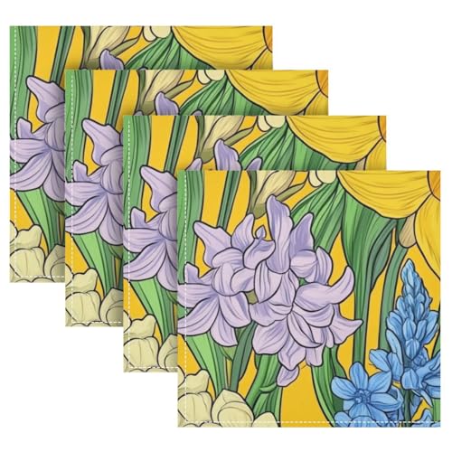 Servilletas de Tela Amarillo 20 x 20 6 Unidades miniatura 5