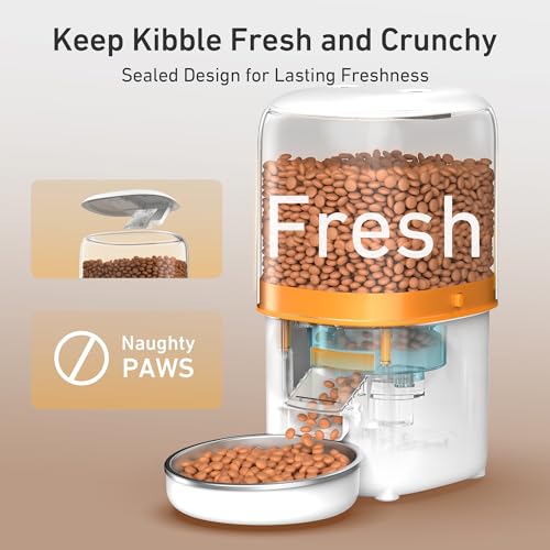 Automatic Cat Feeder - 4L Timed Auto Pet Feeder for Cat and Dog with Dry Food Dispenser, 180-day Battery Life, 1-6 Meals Per Day, 1-16 Portion, Desiccant Bag Keeps Food Fresh - Image 5