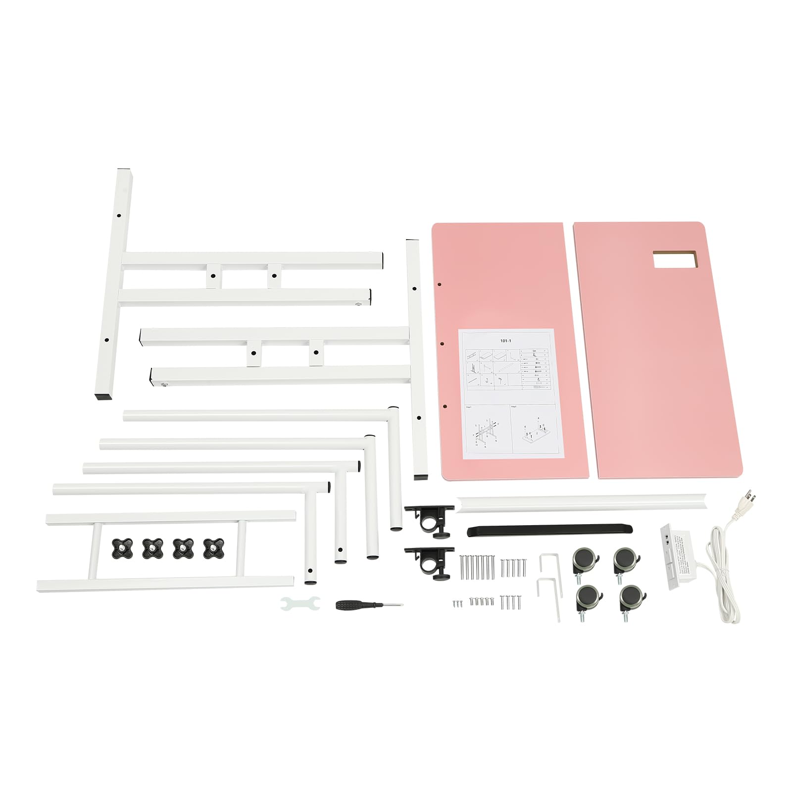 Mobile Stand Up Desk With USB Interfaces Socket Adjustable Standing Workstation With Wheels Home Office Sit Stand Rolling — view 8