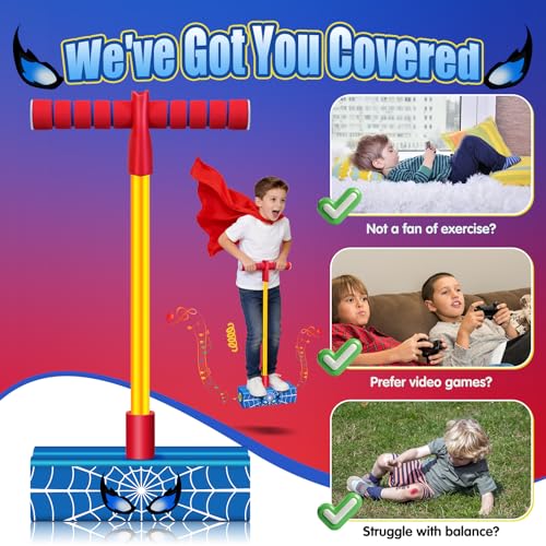 Image of Kids Pogo Stick Foam Pogo Jumper for Kids: 3 4 5 6 7 8 Year Old Boy Gift, Outside Toys for Kids Ages 4-8, 3+ Year Old Boy Toys, Birthday, Easter, Christmas