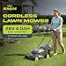 Sun Joe MJ401C 14-Inch 28-Volt Cordless Push Lawn Mower, 14 inches, Green