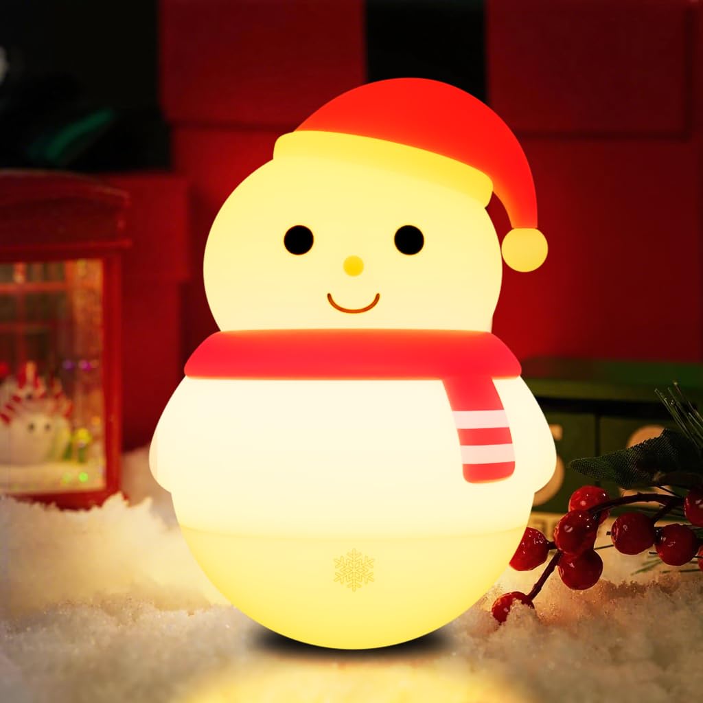 Amazon.com: Colorful Life Snowman Silicone Night Light