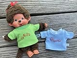  Puppenkleidung handmade für MONCHICHI Gr. 20 cm Bekleidung T-Shirt mit NAME bestickt Kleidung Puppenkleidung auch für Bären NEU