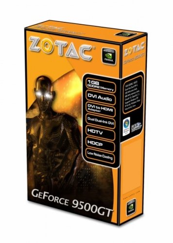 Zotac Zt-95Tek2P-Fsl 9500Gt 1Gb Ddr2 550/800 Pci Express X16 Hdcp Sli-H S-Video Card #TOP4