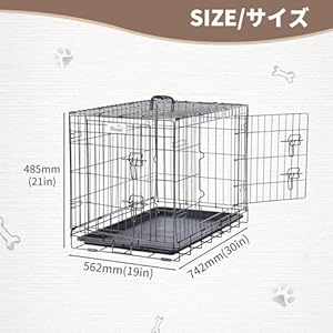 Wire-Dog-Crate-30-Inch-Double-Door-Folding-Dog-Cage-Wire-Dog-Kennel-with-Removable-Tray-Floor-Protecting-Feet-and-Handle-Medium-Crate-Dog - Cucciolini Doodles   Wire-Dog-Crate-30-Inch-Double-Door-Folding-Dog-Cage-Wire-Dog-Kennel-with-Removable-Tray-Floor-Protecting-Feet-and-Handle-Medium-Crate-Dog