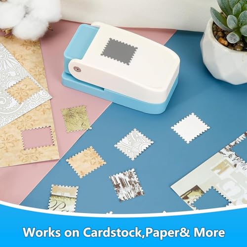 Image of Postage Stamp Punch, Postage Stamp Puncher, Paper Punch for Arts Projects Photos Festival Papers, Stamps Shapes Paper Puncher, Stamp Hole Puncher, Scrapbooking DIY Card Making Arts Crafts Supplies
