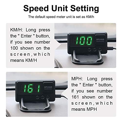 image for VJOYCAR Hud GPS Speedometer, Heads Up Display for Cars Windshield Proj