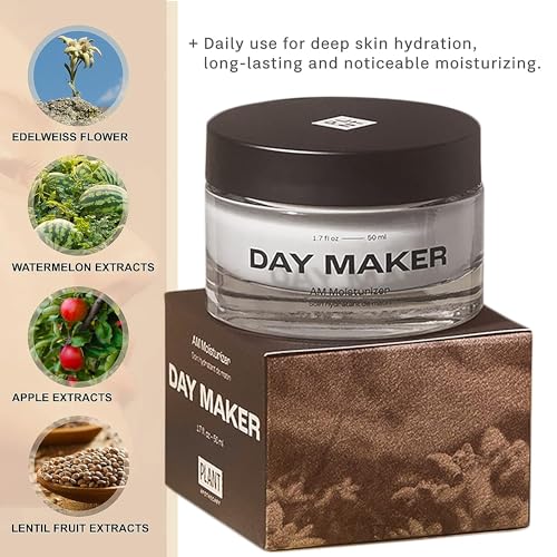 Plant Apothecary Day Maker Daily Moisturizer with Vitamin E, Edelweiss, Watermelon, Apple, Lentil Fruit Extract - Image 3