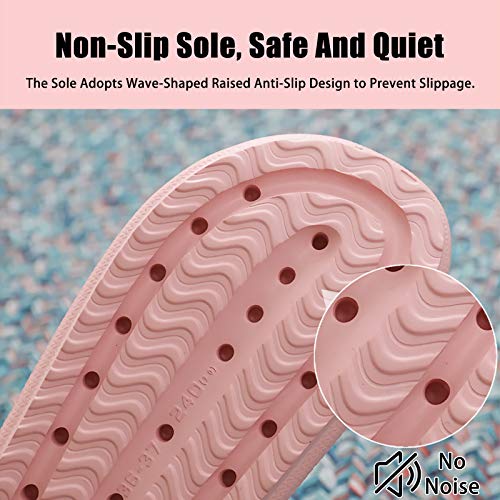 Image of rosyclo Cloud Slippers for Women and Men, Pillow House Slippers Shower Shoes Indoor Slides Bathroom Sandals, Ultimate Comfort, Lightweight, Thick Sole, Non-Slip, Easy to Clean