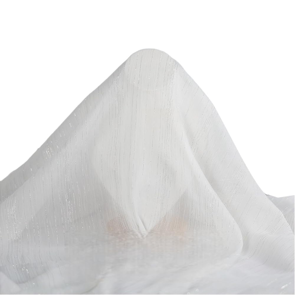 Tela de gasa plisada para coser, tela decorativa por metros, tela de tul, 150 cm de ancho, tela de organza para bodas, decoración de despedidas de soltera, tutú, blanco, 500 cm