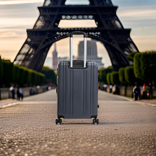 Image of Aristocrat Fortuner Check-in 65 Cm(Medium) Polypropylene 360 Degree 8 Wheels Trolley Bag for Travel Hard Case Luggage, Lightweight with TSA Lock & Robust Trolley with 3 Yrs Warranty (Slate Grey)