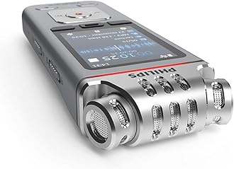 Philips Voice Tracer Audio Recorder DVT4110/00 Digital Notes Three Fidelity Microphone Rechargeable Battery Smartphone App