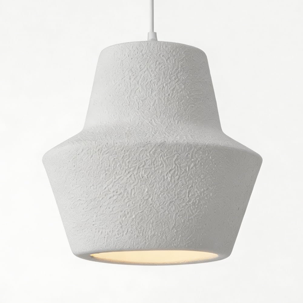 ESIYUVO Modern Minimalist Chandelier Single Head Hanging Lamp Metal Polystyrene Lighting Fixture 47.2in Height Adjustable Pendant Light E27 Base for Tea Room Entrance Hall Kitchen Island Hotel
