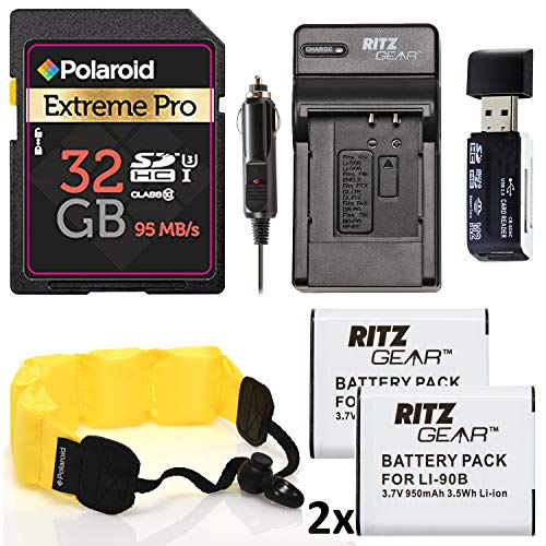 Accessory Kit for Olympus TG-4 and TG-5 Camera 2X Batteries, Charger, 32GB Memory