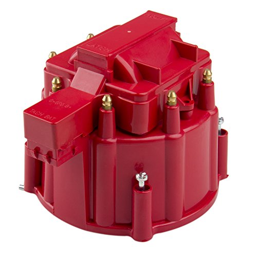 Bang4buck Red Male HEI Distributor Cap & Rotor Performance Replacement Fits for SBC BBC 305 350 454