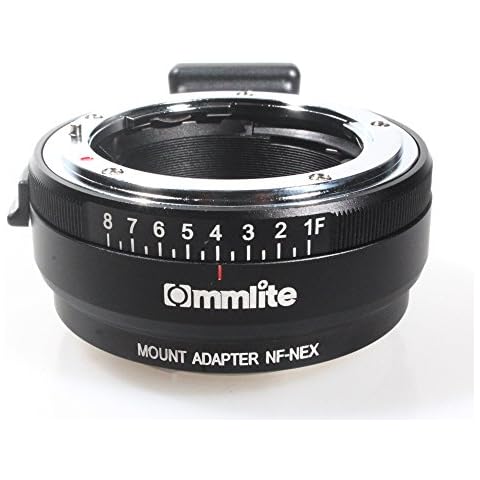 Commlite CM-NF-NEX Adapter Ring Compatible with Nikon F(G) Lens to for Sony E Mount Camera A7R2 A9 Cover