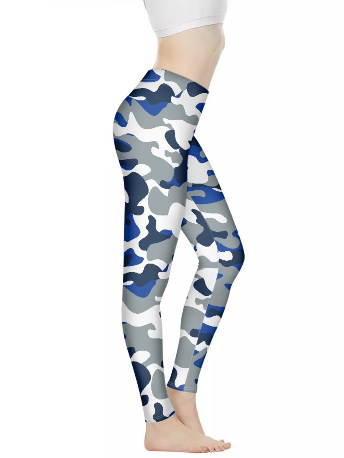 Bulopur Sunflower Workout Legging Pants Full Length, Leopard Women Tummy Control Yoga Pants, Long Leggings for Sport Running