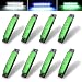 Botepon 8Pcs Led Rock Lights, Strip Lights, Wheel Well Lights, Led Underglow Kit for Golf Cart, Jeep Wrangler, RZR, Offroad, F150, F250, Snowmobile (Green)