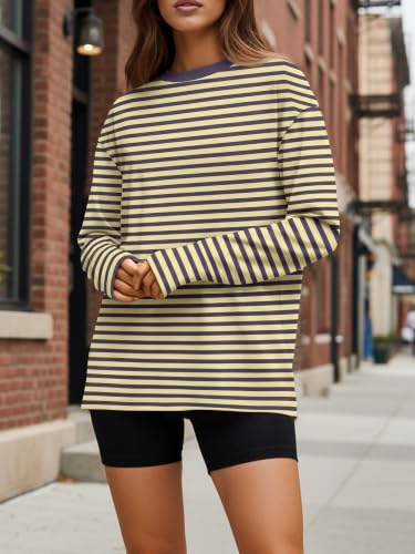 Image of Trendy Queen Womens Oversized Long Sleeve Shirts Fall Tops 2026 Basic Tees