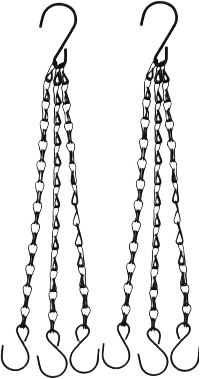 ESESE Hanging Plants Flower Basket Chain with Hooks,Planter Flowerpot Hook Plant Hangers For Garden Decoration For Bird Feeders, Planters(40cm2PCS)