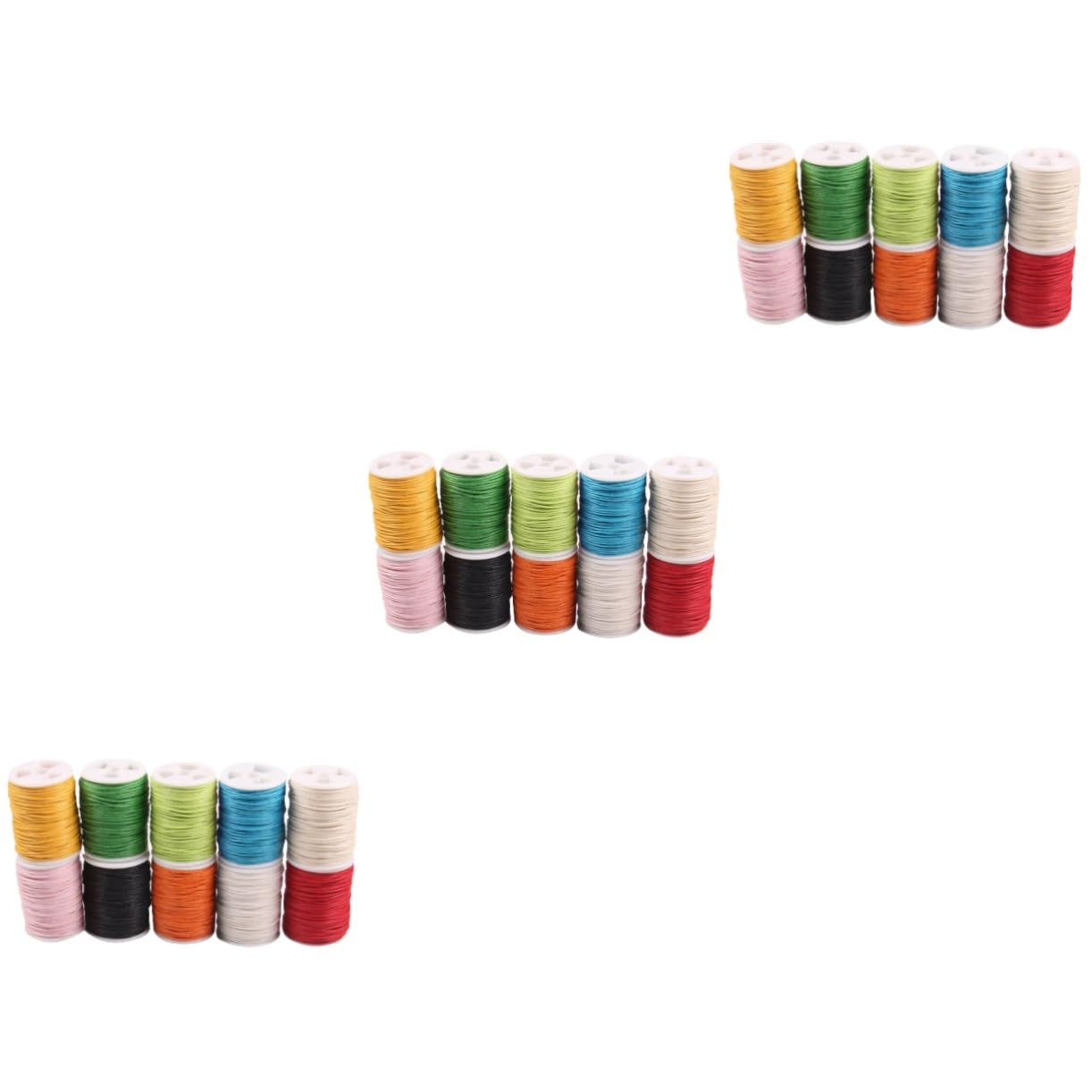 EXCEART 30piezas Cuerda De Algodón Encerada Colorida para Manualidades y Decoración De Mixtos para Collares Pulseras y Proyectos De
