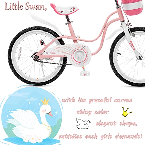 Image of Royalbaby Princess Girls Kids Bike 12 14 16 18 20 Inch Children Bicycle with Basket for Age 3-12 Years