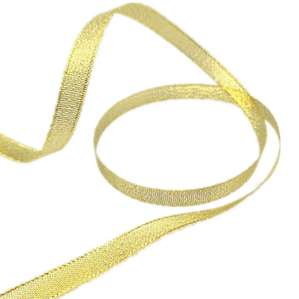 CIVIOOH 25 Yard 10mm Gold/Silver Organza Ribbon Sparkle Ribbon for Birthday Gift Wrapping
