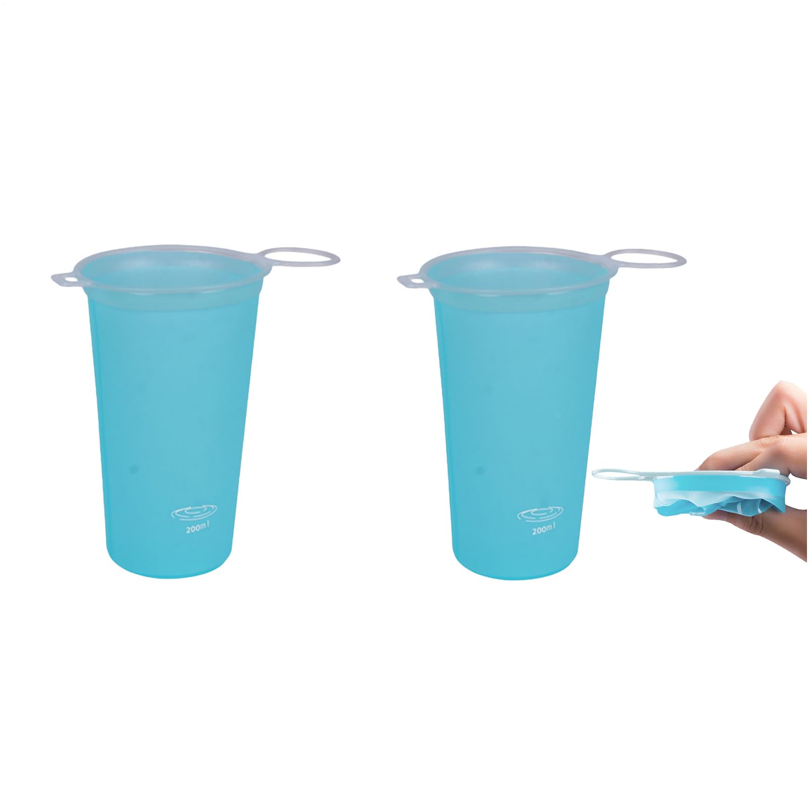 2PCS Foldable Cups For Traveling, Folding Water Bottle, Soft Flask Hydration Bottle, Sports Water Cup, Portable Cups Running Outdoor Sports