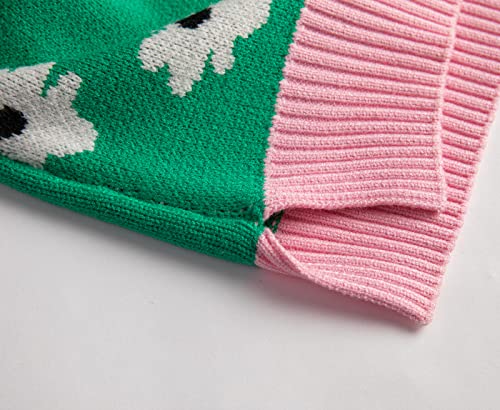 Image of Women's Sweater Vest,Y2K Sleeveless Pattern Preppy Style Knitted Crop Tank Top for Girl
