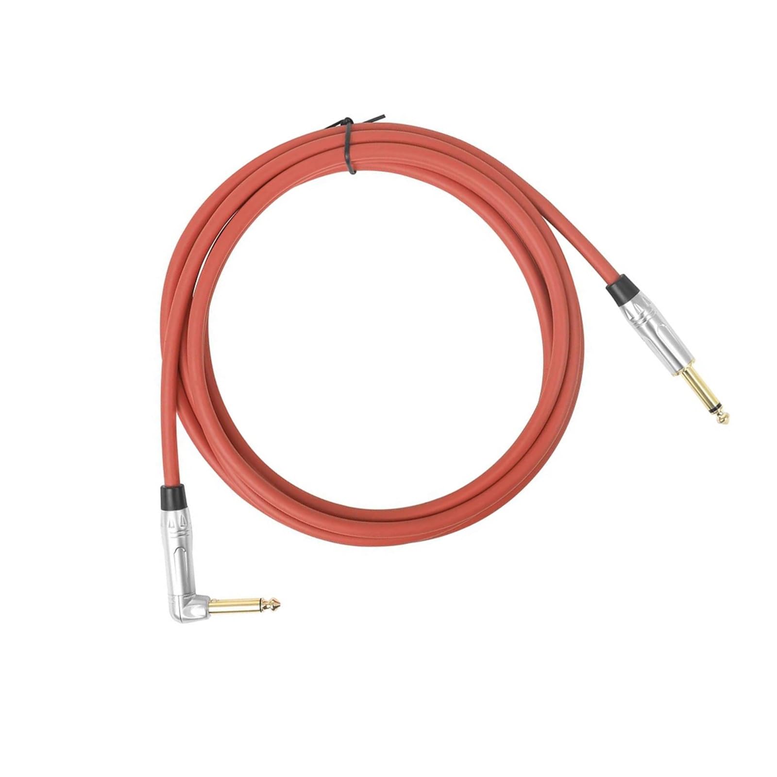 Zestaw Kabli Gitarowych Gumowy Kabel 6.35 Mm Z Adapterem Prostym/prostym Do Gitar Elektrycznych I Redukcji Szumów Basowych