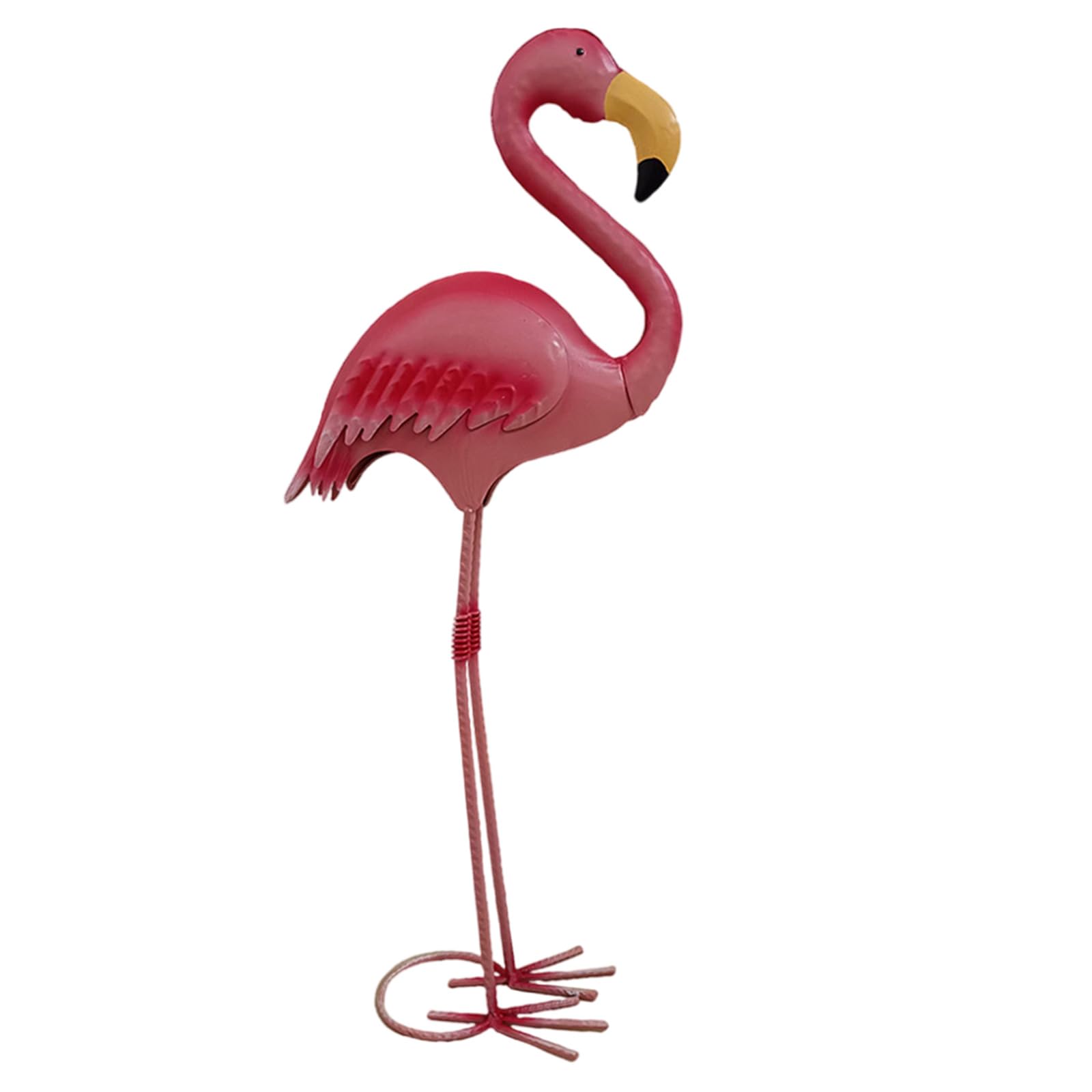 Handmade Iron Flamingo Statue Sculpture Rustproof Outdoor Decoration Garden Terrace Pool Side Styling Iron Flamingo Holiday Yard Art
