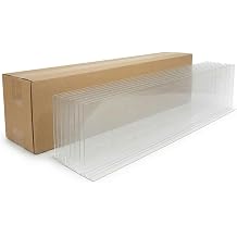 Shelf Dividers, 50 Pack, 3" x 17-9/16", Retail Shelf Organization, Product Separators, Clip Strip