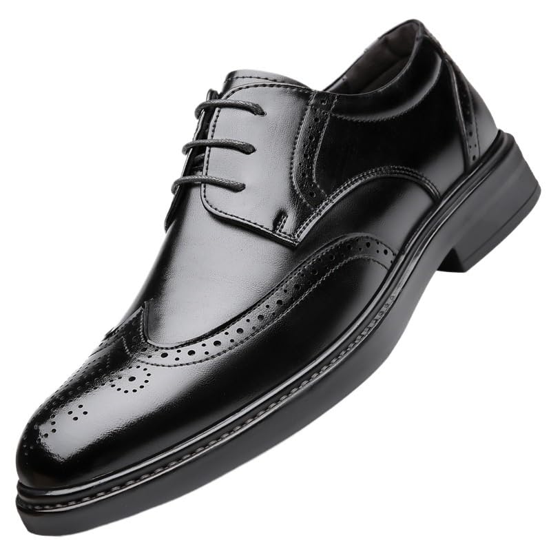 Wedding British Oxford Shoes Men's Lace-up Brogues Men's Business Casual Shoes for Easy Wear