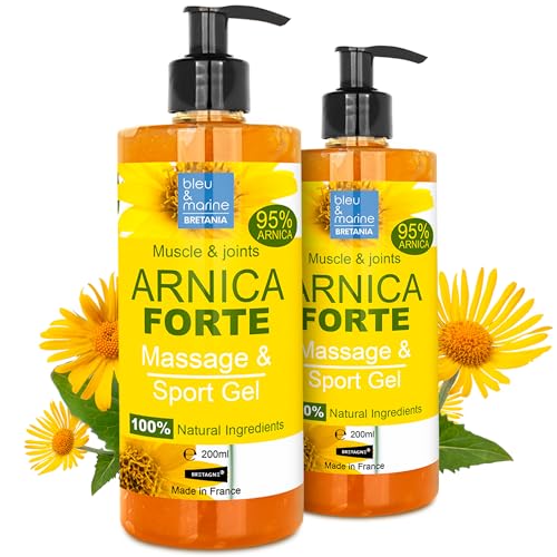 Arnika Gel FORTE 90% Bekanntes Balsam für Muskeln und Gelenke. Miracle Sports Gel als Vorbereitung und Nachbehandlung vor dem Training, 100% natürlich Arnika-Creme - 2 x 200 ml.