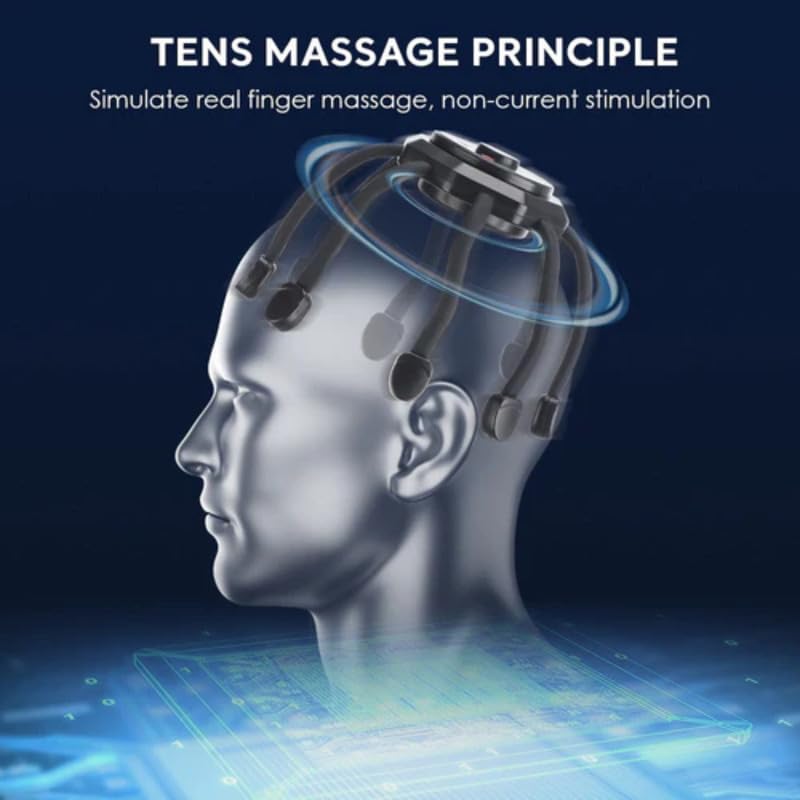 Bliskloud octopus head massage, calms headache, increases sleep, relieves stress. 360? Skull massage | Versatile mode | Lack of stress and anxiety, deep skull massage Bliskloud octopus head massage, calms headache, increases sleep, relieves stress. 360? Skull massage | Versatile mode | Lack of stress and anxiety, deep skull massage