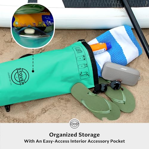 Image of STOVER 5 /10 /25 /30 /40L Waterproof Dry Bag, Medium Lightweight Roll Top Dry Bag Backpack w /Waterproof Phone Case, Kayaking, Travel, Hiking, Fishing, Tubing, Camping, the Beach, Men /Women (Teal)