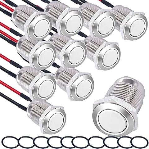 RUNCCI-YUN 10 Pack Waterproof Push Button Switch Cover