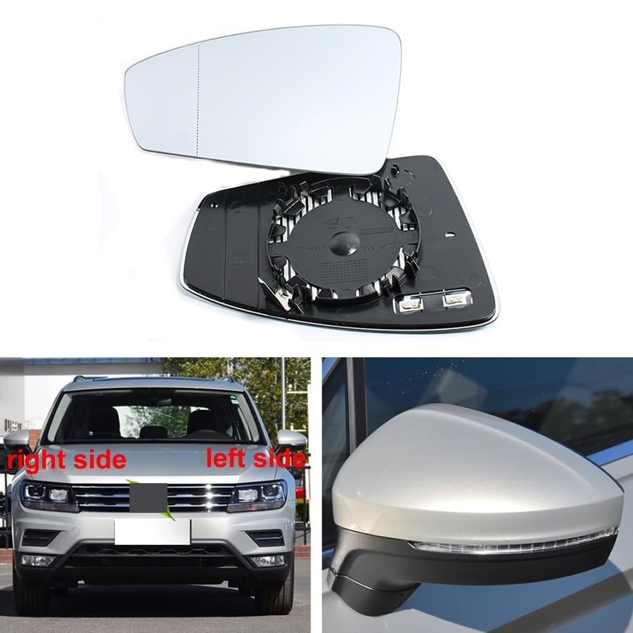 Miroir de rétroviseur haute définition pour Tiguan L 2017-2018 côté passager