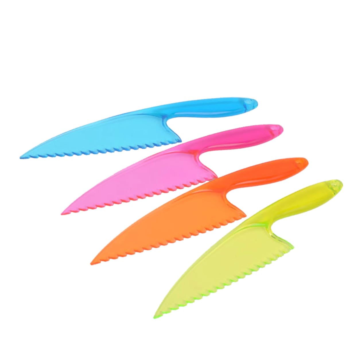 BEBEMOKO Elegant Wedding Cake Knife Server Set Serrated Edge for Cake Serving Random Color