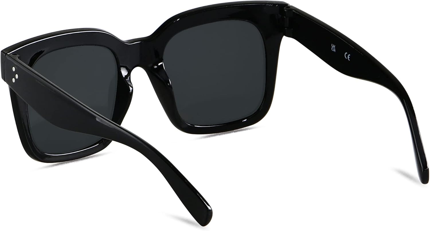 ANDWOOD Oversized Sunglasses for Women Big Large Square Wide Frame Shades Retro Trendy Fashion UV Protection - Image 2