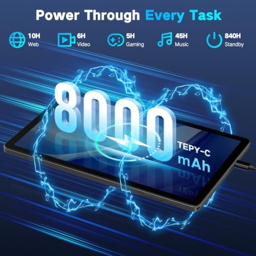 Image of JUNYANG Tablet 11 Inch, Android 15 with Keyboard /Case /Mouse, 12GB ROM 128GB